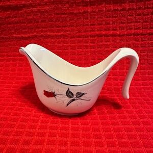 Taylor Smith & Taylor Red Rose Porcelain Creamer Dish Vintage